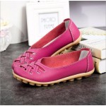 Large Size Colorful Slip On Hollow Out Round Toe Flat Loafers