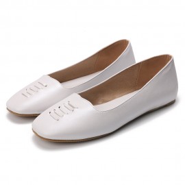 Women Square Toe Comfy Lightweight  Slip On Loafers