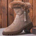 Large Size Women Casual Side-zip Comfy Winter Snow Boots