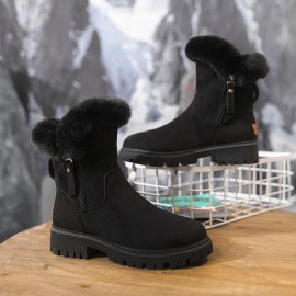 Large Size Women Casual Side-zip Comfy Winter Snow Boots