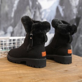 Large Size Women Casual Side-zip Comfy Winter Snow Boots