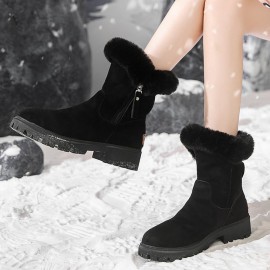 Large Size Women Casual Side-zip Comfy Winter Snow Boots