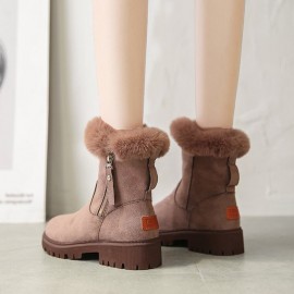 Large Size Women Casual Side-zip Comfy Winter Snow Boots