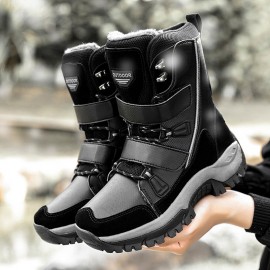 Women Hook & Loop Non-slip Comfy Winter Snow Boots