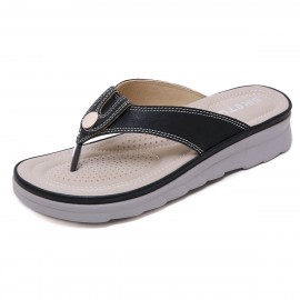 Women Large Size Stitching Flip Flops Beach Flat Casual Sandals