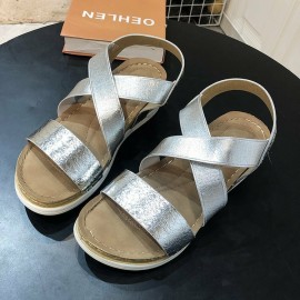 Women Large Size Slip Resistant Cross Belt Comfy Casual Sandals