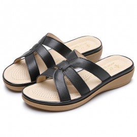 Women Cut-out Breathable Wearable Comfy Casual Beach Wedges Sandals