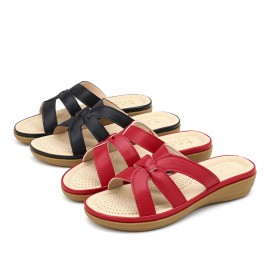 Women Cut-out Breathable Wearable Comfy Casual Beach Wedges Sandals