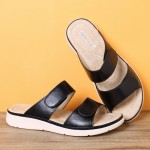 Women Open Toe Hook Loop Soft Sole Summer Beach Casual Flat Sandals