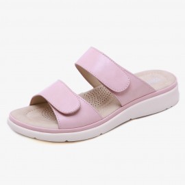 Women Open Toe Hook Loop Soft Sole Summer Beach Casual Flat Sandals