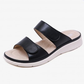 Women Open Toe Hook Loop Soft Sole Summer Beach Casual Flat Sandals