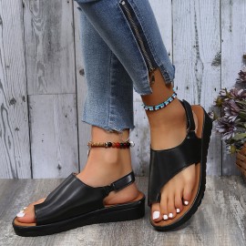 Women Casual Summer Beach Vacation Hook & Loop Thumb Sandals