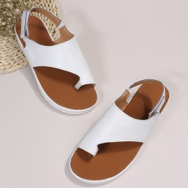 Women Casual Summer Beach Vacation Hook & Loop Thumb Sandals