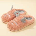 Women's Cute Antlers Warm Lining Casual Home Plush Slippers