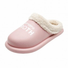 Women Comfy Winter Warm Waterproof Plush Indoor Slippers