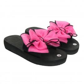 Women Flower Decoration Open Toe Casual Summer Beach Slippers