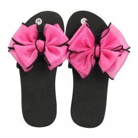 Women Flower Decoration Open Toe Casual Summer Beach Slippers