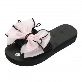 Women Flower Decoration Open Toe Casual Summer Beach Slippers